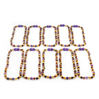 BALTIC AMBER JUNIOR NECKLACES WITH AMETHYST LOT OF 10pcs. JN83-B