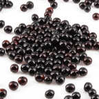 Baltic Amber Loose Beads - Black - Glossy Finish - Baroque 4mm - 100g Pack