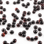Baltic Amber Loose Beads - Black - Glossy Finish - Baroque 4mm - 100g Pack