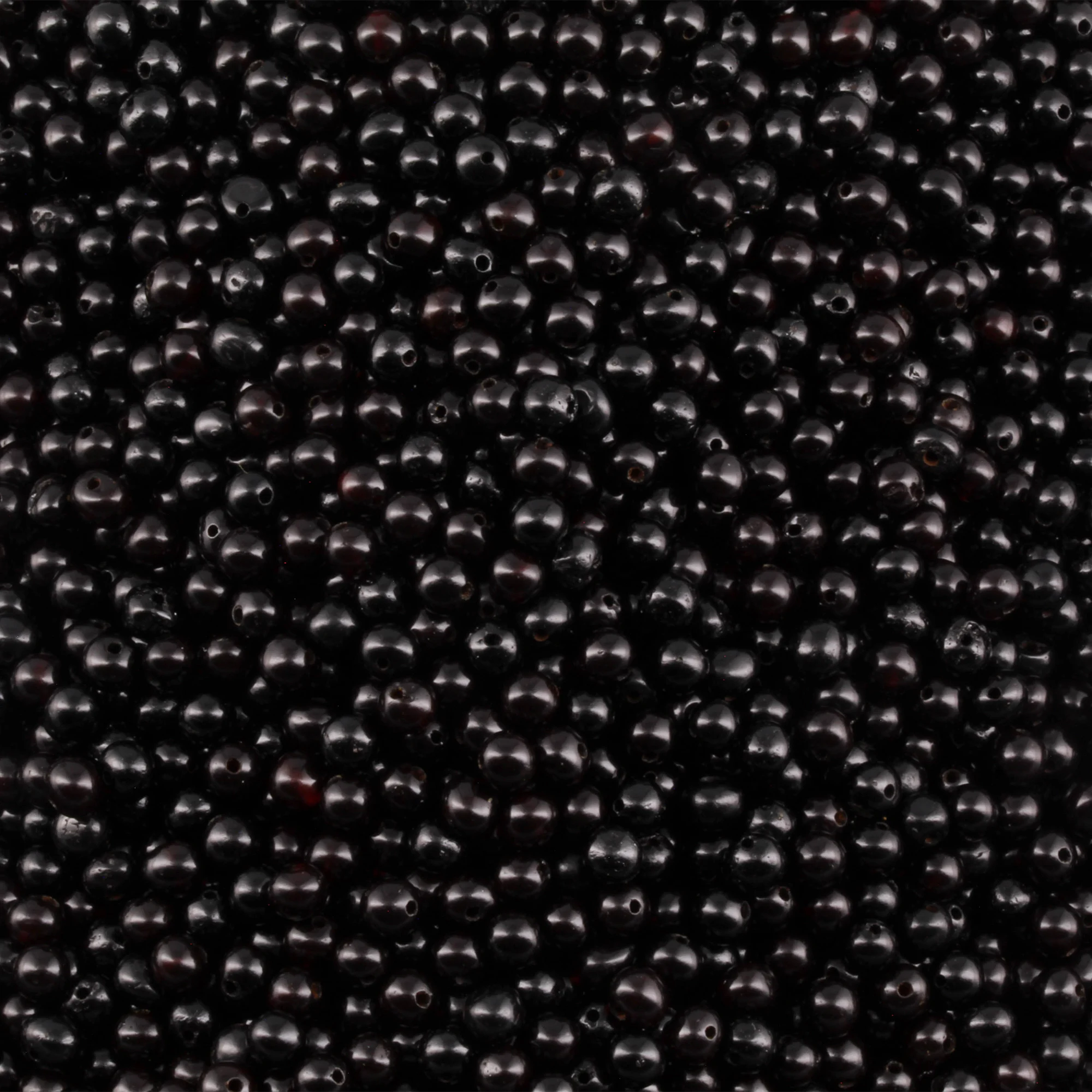 Baltic Amber Loose Beads - Black - Glossy Finish - Baroque 4mm - 100g Pack