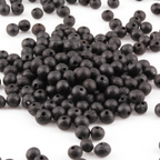 Baltic Amber Loose Beads - Black - Matte Finish - Baroque 4mm - 100g Pack