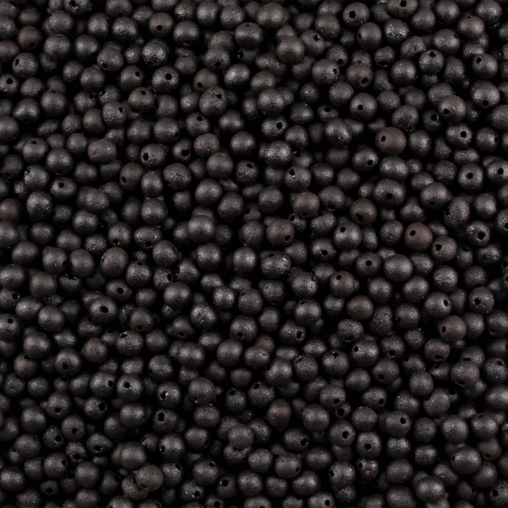 Baltic Amber Loose Beads - Black - Matte Finish - Baroque 4mm - 100g Pack