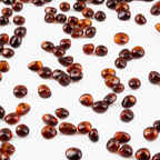 Baltic Amber Loose Beads - Dark Cognac - Glossy Finish - Baroque 4mm - 100g Pack