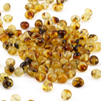 Baltic Amber Loose Beads - Green - Glossy Finish - Baroque 5mm - 100g Pack