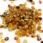 Baltic Amber Loose Beads - Green - Glossy Finish - Baroque 4mm - 100g Pack