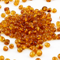 Baltic Amber Loose Beads - Light Cognac - Glossy Finish - Baroque 4mm - 100g Pack