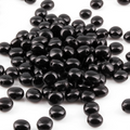 Baltic Amber Loose Beads - Black - Glossy Finish - Side Drill 6mm - 100g Pack