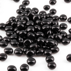 Baltic Amber Loose Beads - Black - Glossy Finish - Side Drill 6mm - 100g Pack
