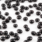 Baltic Amber Loose Beads - Black - Glossy Finish - Side Drill 6mm - 100g Pack
