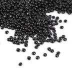 Baltic Amber Loose Beads - Black - Glossy Finish - Side Drill 6mm - 100g Pack