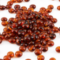 Baltic Amber Loose Beads - Cognac - Glossy Finish - Side Drill 6mm - 100g Pack