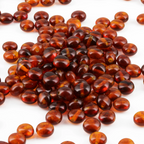 Baltic Amber Loose Beads - Cognac - Glossy Finish - Side Drill 6mm - 100g Pack