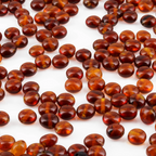 Baltic Amber Loose Beads - Cognac - Glossy Finish - Side Drill 6mm - 100g Pack