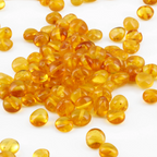 Baltic Amber Loose Beads - Light Cognac - Glossy Finish - Side Drill 6mm - 100g Pack