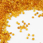 Baltic Amber Loose Beads - Light Cognac - Glossy Finish - Side Drill 6mm - 100g Pack